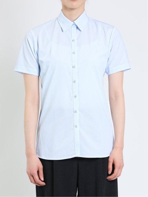 ノーアイロンストレッチ レギュラーカラー 半袖ニットシャツ