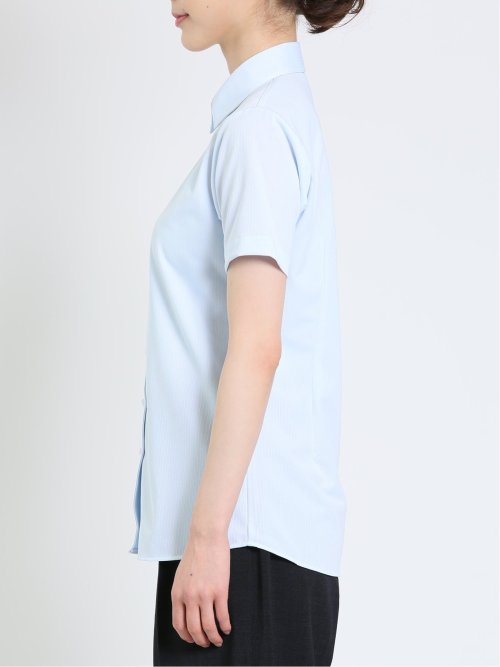 ノーアイロンストレッチ レギュラーカラー 半袖ニットシャツ