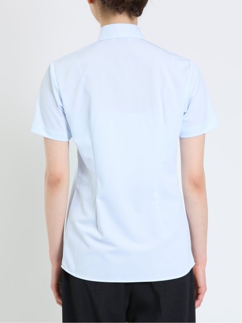 ノーアイロンストレッチ レギュラーカラー 半袖ニットシャツ