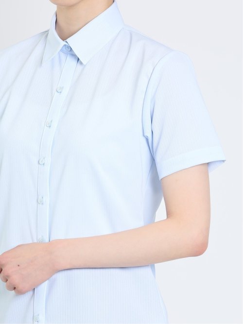 ノーアイロンストレッチ レギュラーカラー 半袖ニットシャツ