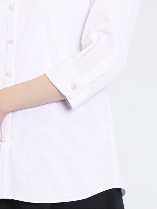 ノーアイロンストレッチ レギュラーカラー 7分袖ニットシャツ