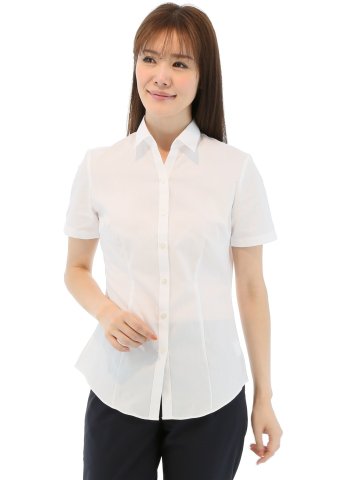 形態安定レギュラーカラースキッパーツイル半袖シャツ