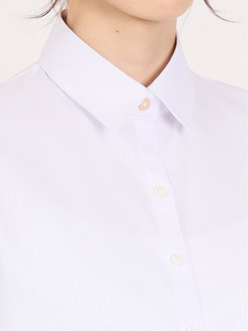 形態安定 ストレッチ レギュラーカラー 7分袖シャツ