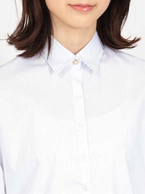 形態安定 ストレッチ レギュラーカラー 長袖シャツ