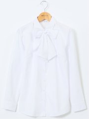 うれしい高機能 リボン脱着 長袖シャツ