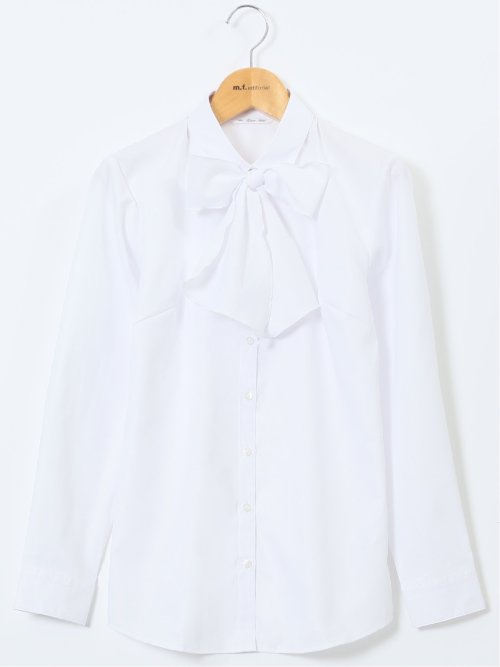 うれしい高機能 リボン脱着 長袖シャツ
