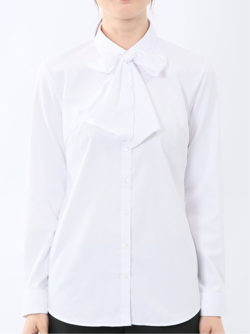 うれしい高機能 リボン脱着 長袖シャツ