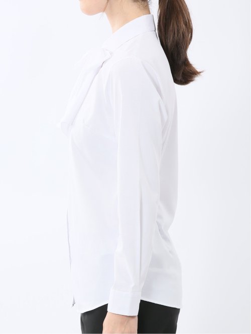 うれしい高機能 リボン脱着 長袖シャツ