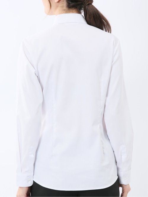 うれしい高機能 リボン脱着 長袖シャツ