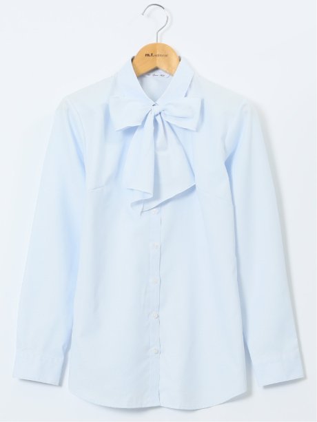 うれしい高機能 リボン脱着 長袖シャツ