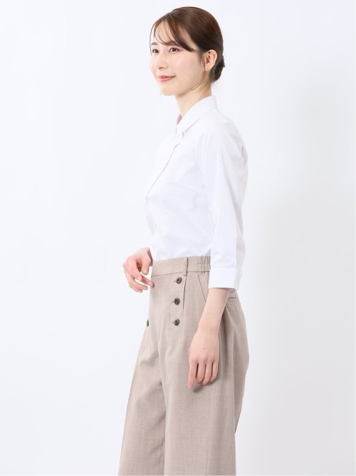 嬉しい機能 レギュラーカラー 7分袖シャツ