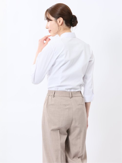 嬉しい機能 レギュラーカラー 7分袖シャツ