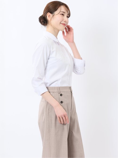 嬉しい機能 レギュラーカラー 7分袖シャツ