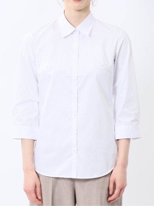 嬉しい機能 レギュラーカラー 7分袖シャツ