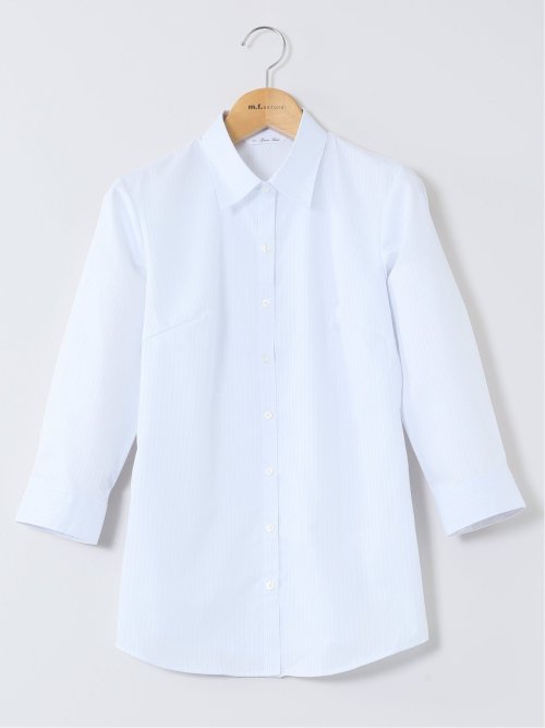 嬉しい機能 レギュラーカラー 7分袖シャツ