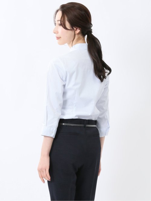 嬉しい機能 レギュラーカラー 7分袖シャツ