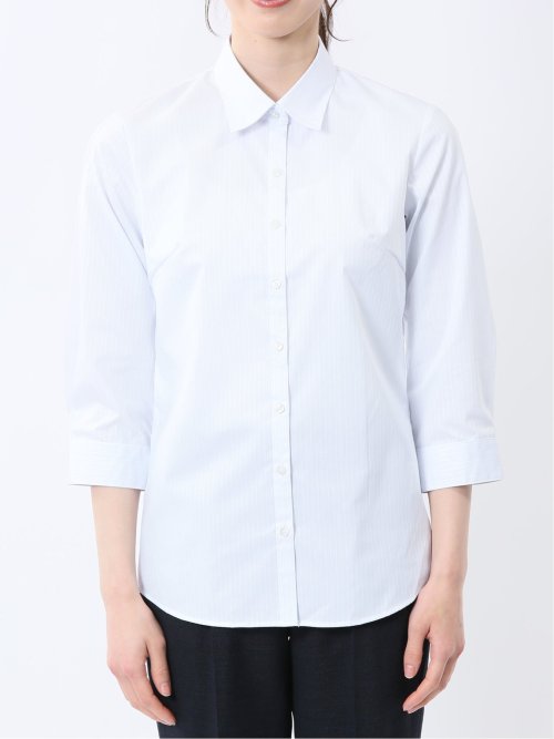 嬉しい機能 レギュラーカラー 7分袖シャツ