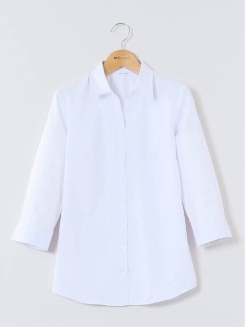 嬉しい機能 スキッパー 7分袖シャツ