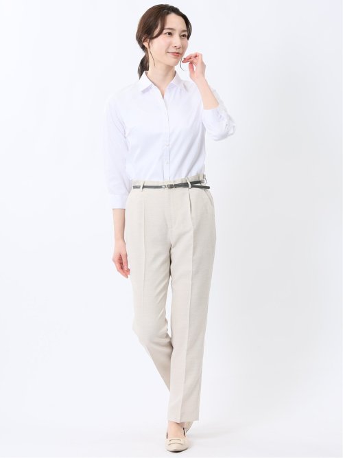 嬉しい機能 スキッパー 7分袖シャツ