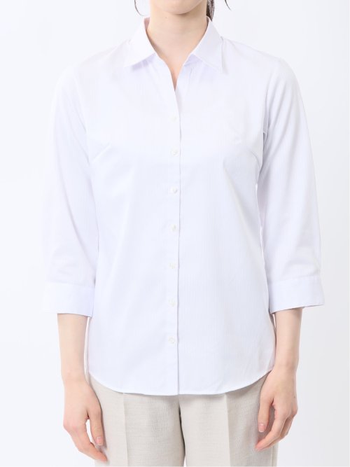 嬉しい機能 スキッパー 7分袖シャツ