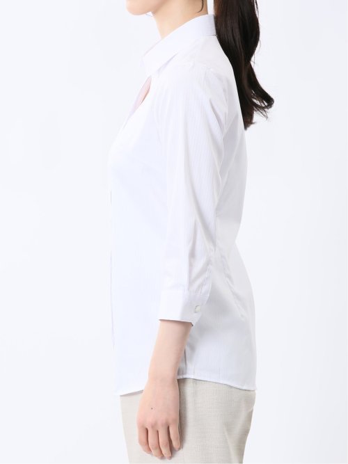 嬉しい機能 スキッパー 7分袖シャツ