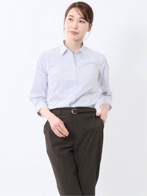 嬉しい機能 スキッパー 7分袖シャツ