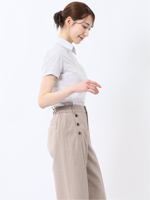 嬉しい機能 スキッパー 半袖シャツ