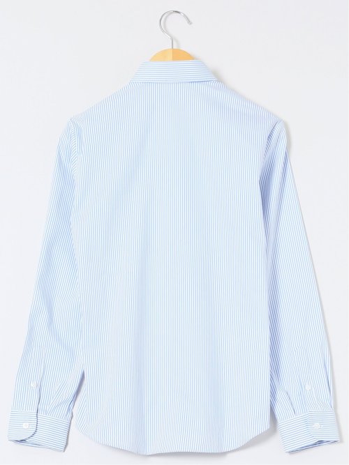 嬉しい機能 レギュラーカラー 長袖シャツ ストライプ