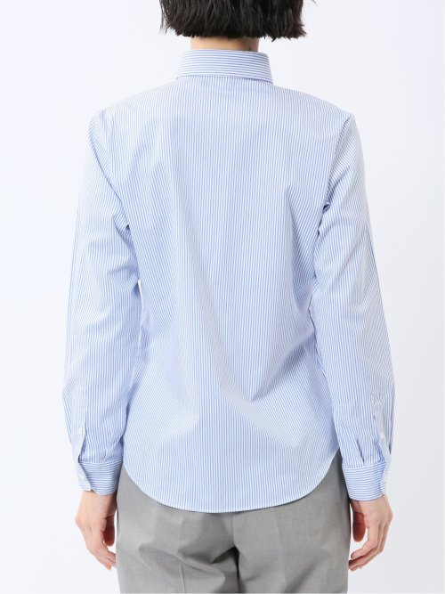 嬉しい機能 レギュラーカラー 長袖シャツ ストライプ