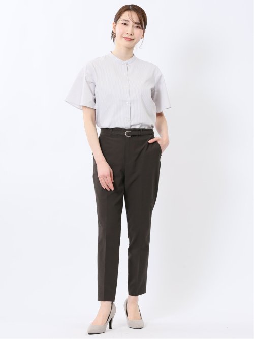 嬉しい機能 スタンドカラー 半袖シャツ