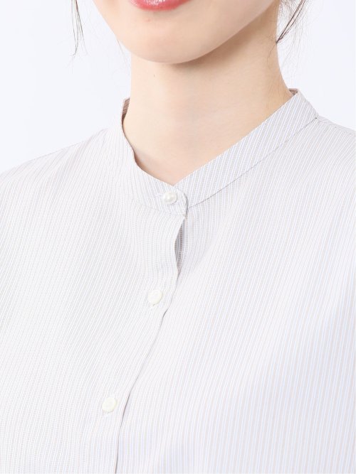 嬉しい機能 スタンドカラー 半袖シャツ