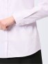 透け防止 形態安定 リボン脱着 長袖シャツ