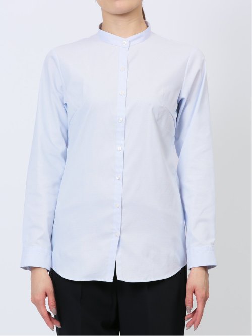 透け防止 形態安定 ボウタイ脱着 長袖シャツ