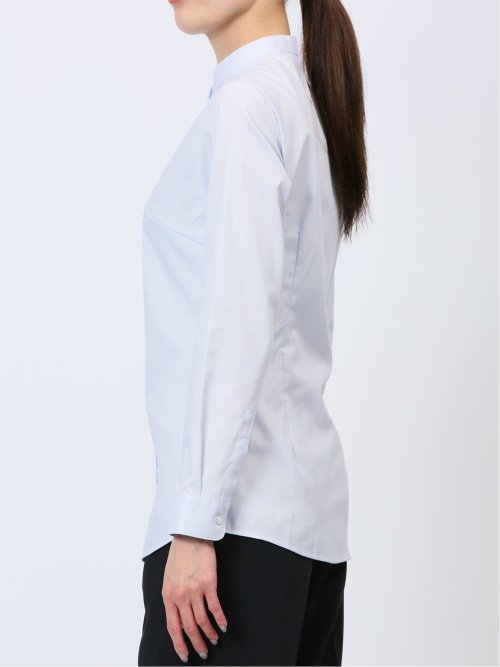 透け防止 形態安定 ボウタイ脱着 長袖シャツ