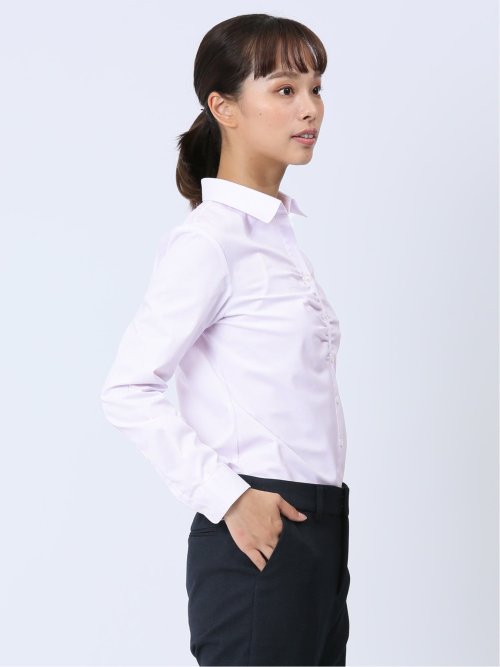 【WEB限定】形態安定ストレッチ ギャザースキッパー長袖シャツ