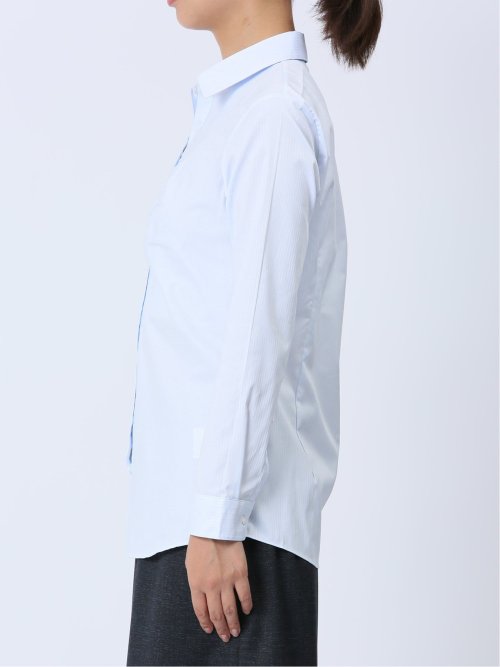 【WEB限定】形態安定ストレッチ ギャザースキッパー長袖シャツ