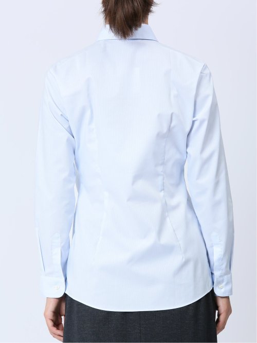 【WEB限定】形態安定ストレッチ ギャザースキッパー長袖シャツ