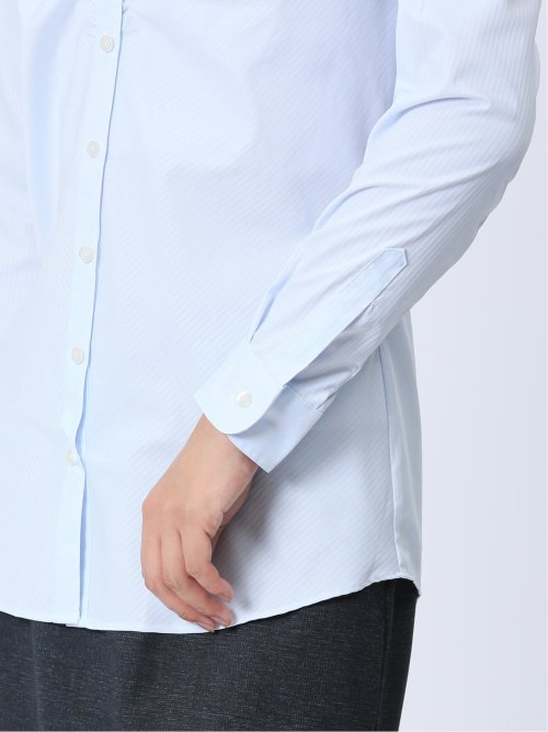 【WEB限定】形態安定ストレッチ ギャザースキッパー長袖シャツ