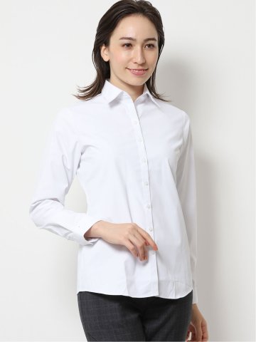 【透け防止】形態安定レギュラーカラー長袖シャツ
