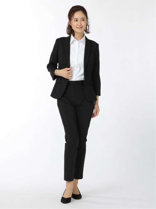 【透け防止】【白無地】形態安定 レギュラーカラー半袖シャツ