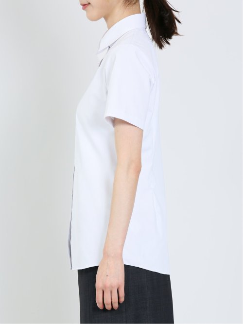 透け防止 形態安定 レギュラーカラー 半袖シャツ