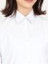 透け防止 形態安定 UVカット 綿混 白 無地 レギュラーカラー 長袖 ブラウス ワイシャツ レディース