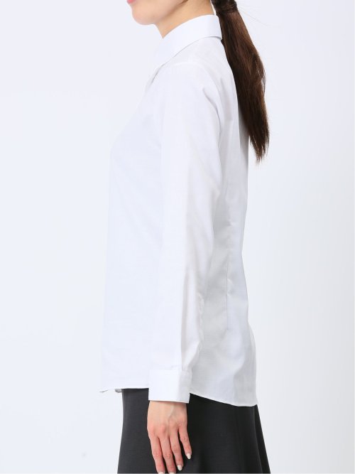 透け防止 形態安定 レギュラーカラー 長袖シャツ
