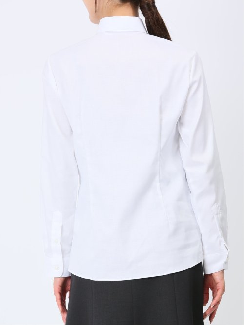 透け防止 形態安定 レギュラーカラー 長袖シャツ