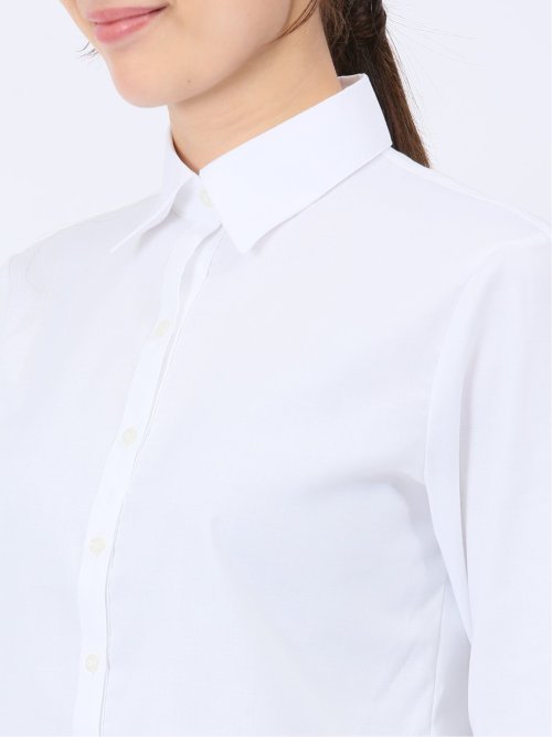 透け防止 形態安定 レギュラーカラー 長袖シャツ