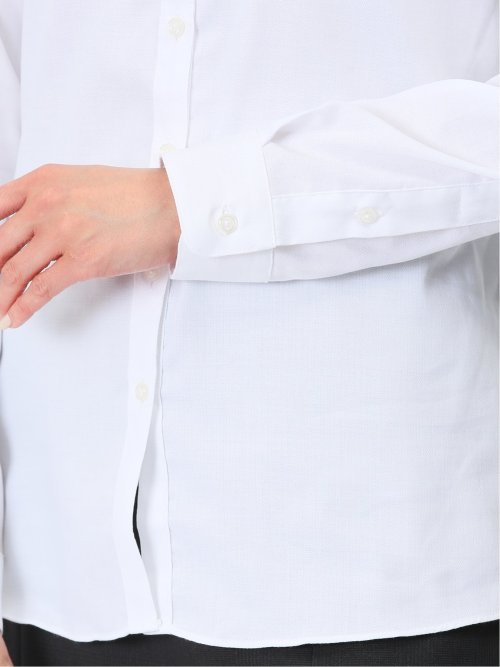 透け防止 形態安定 レギュラーカラー 長袖シャツ