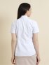 【透け防止】【白無地】形態安定レギュラーカラー半袖シャツ