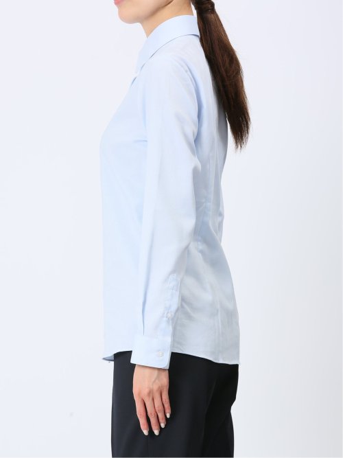 透け防止 形態安定 レギュラーカラー 長袖シャツ