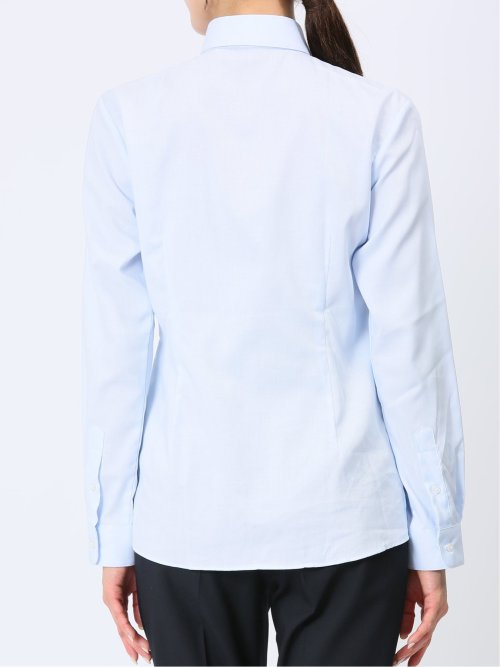 透け防止 形態安定 レギュラーカラー 長袖シャツ