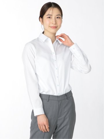 形態安定 レギュラーカラースキッパー 長袖シャツ